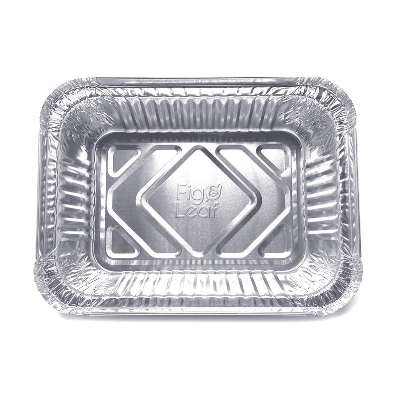 Fig & Leaf (120 Pack) Premium 1.5-LB Takeout Pans with Lids l Medium 7" x 5" x 2" l Heavy Duty Disposable Aluminum Foil for Catering Party Meal Prep Freezer Drip Pans BBQ Potluck Holidays - Image 3